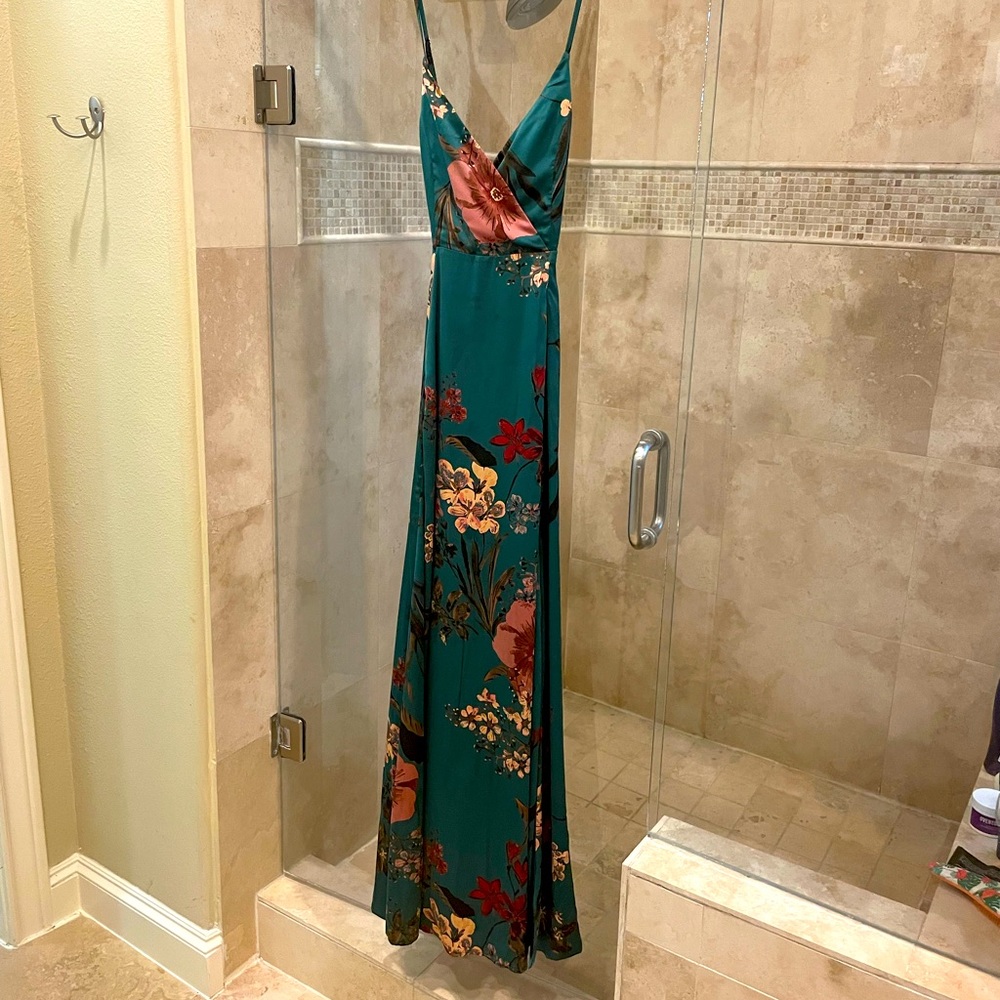 Lulu Still the One Emerald Floral dress